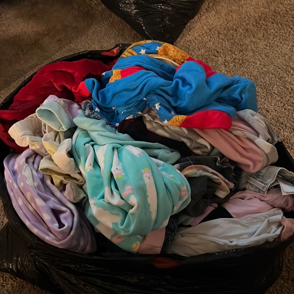 3 bags of little girls clothes and shoes